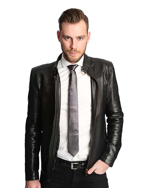 Black Leather Jacket - Image 3